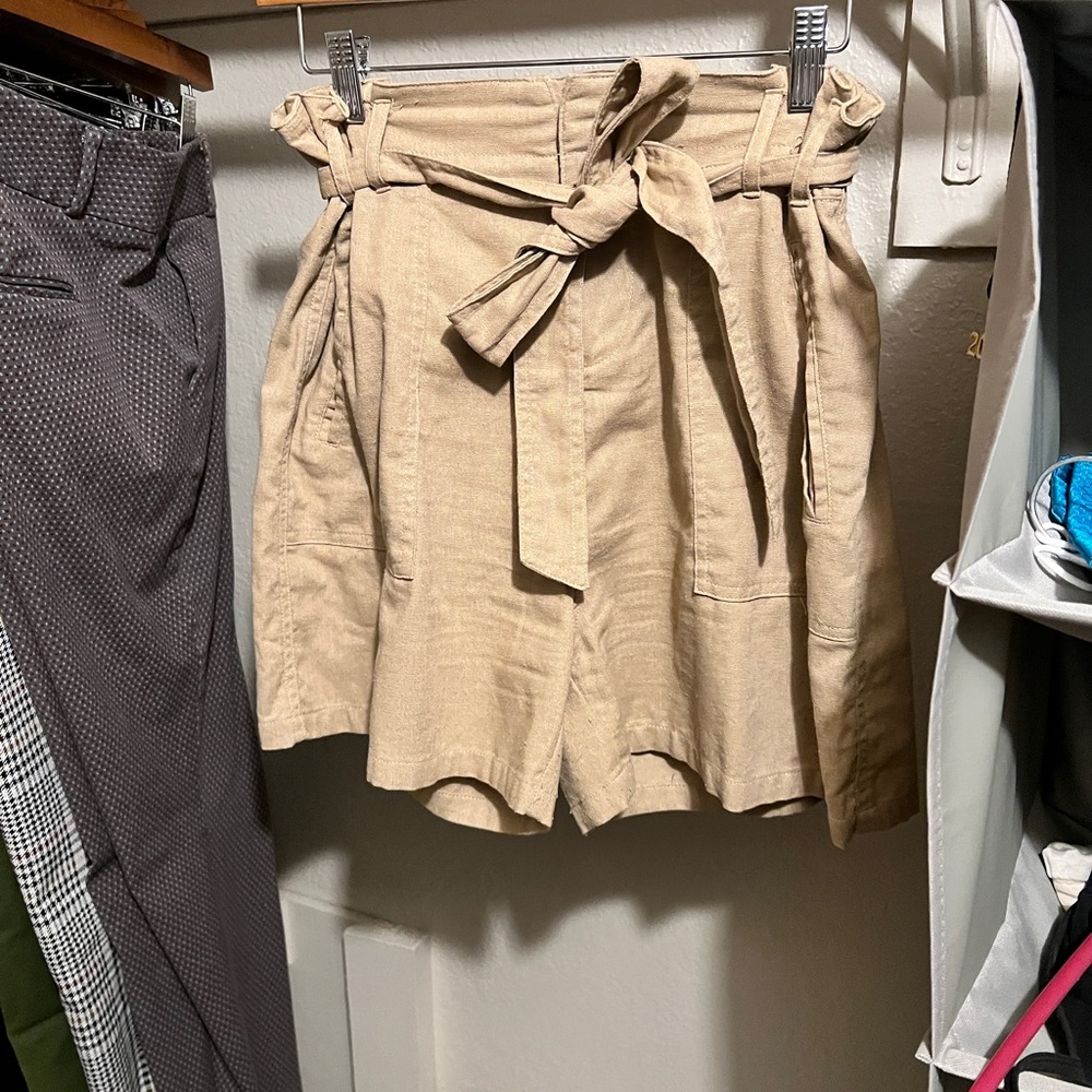 Tan linen paperbag